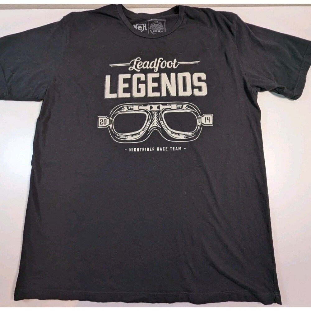Leadfoot Legends 2014 Nightrider Race Team Black Shirt Size XXL Bondurant Speed